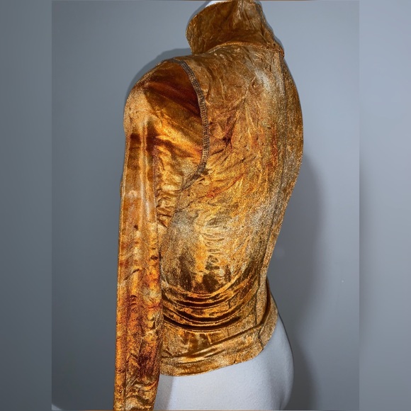 Aritzia Moon Orange Tie Dye Turtle Neck - Picture 3 of 3